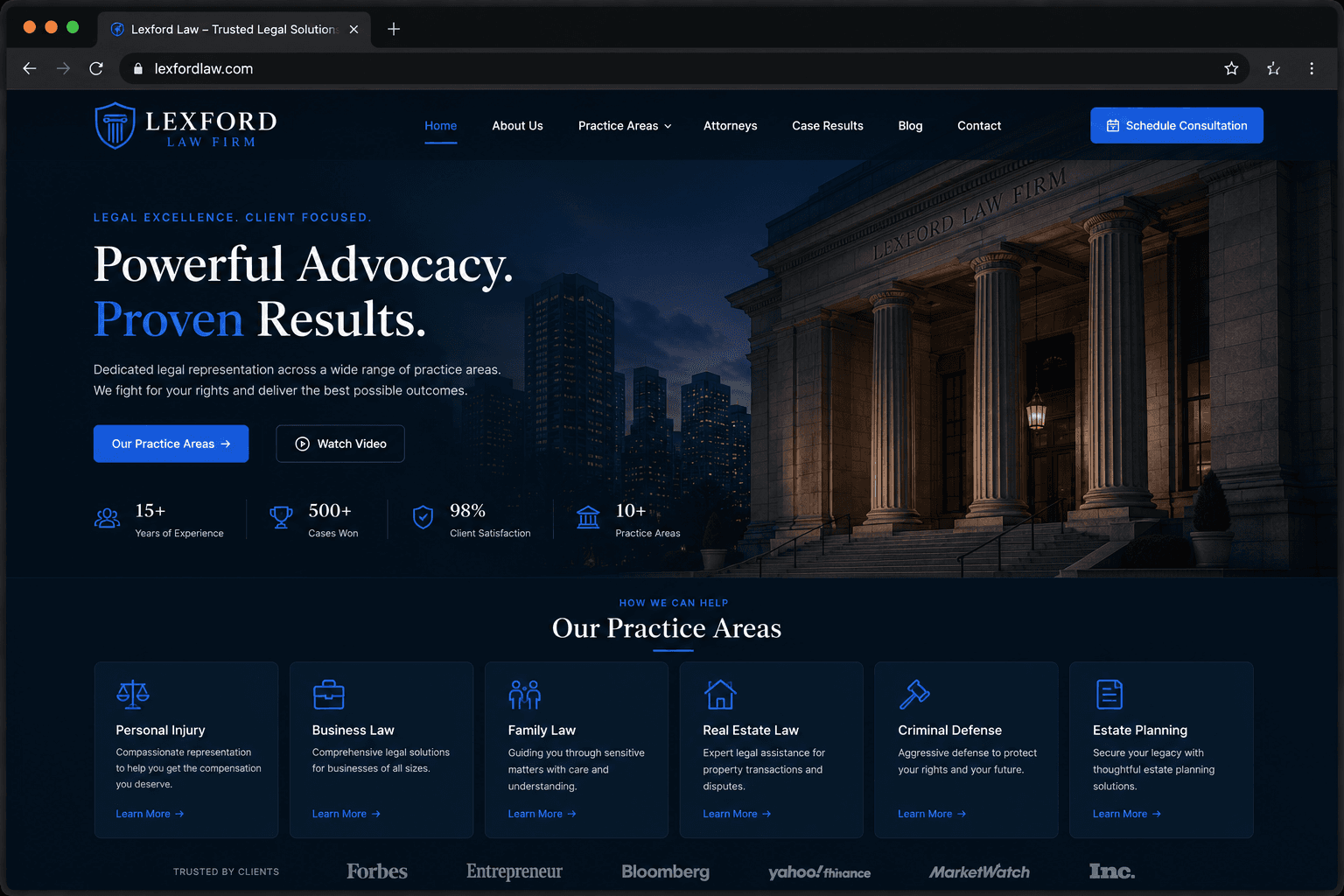 Lexford Law website