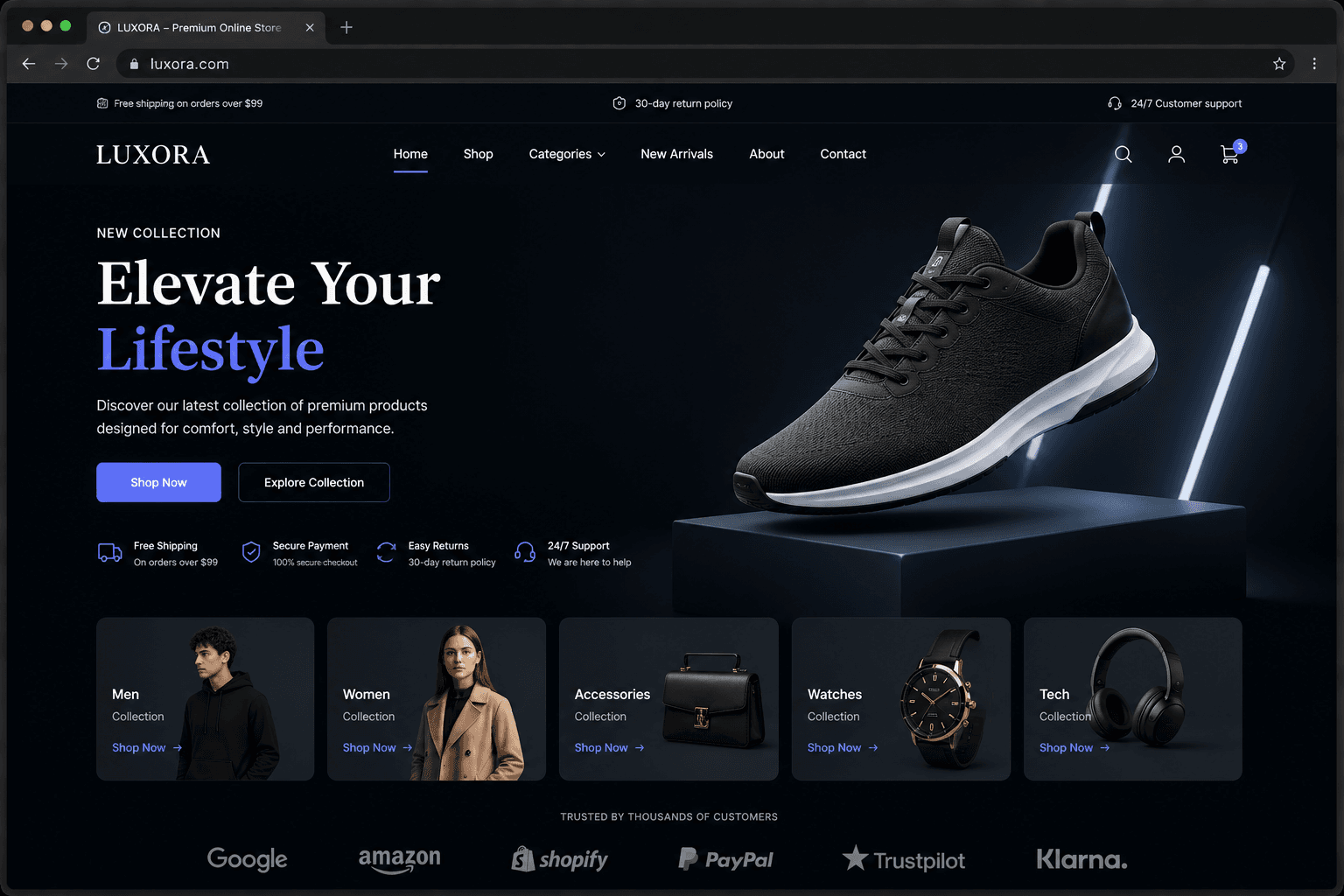 Luxora website