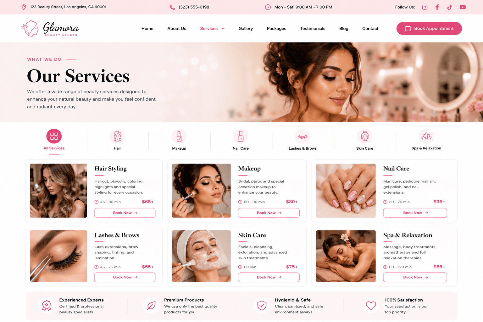 Glamora website